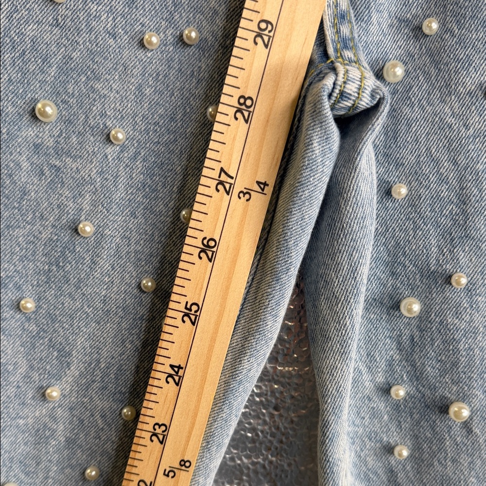 Source Unknown Light Blue Straight Leg Jeans with… - image 5